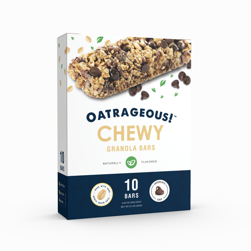 Design di DESIGN EYE-CATCHING PACKAGING FOR CHOCOLATE CHIP CHEWY GRANOLA BARS! di Denian