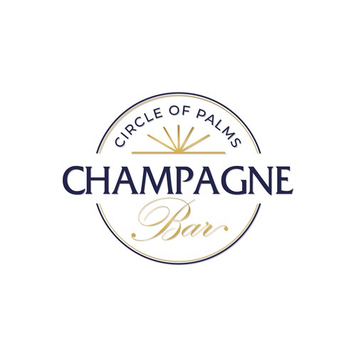 Luxury and modern Champagne Bar logo Design réalisé par Neutra™