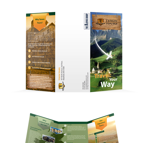 Create an inspiring travel brochure for an Ireland and UK tour operator! Design by Arni@