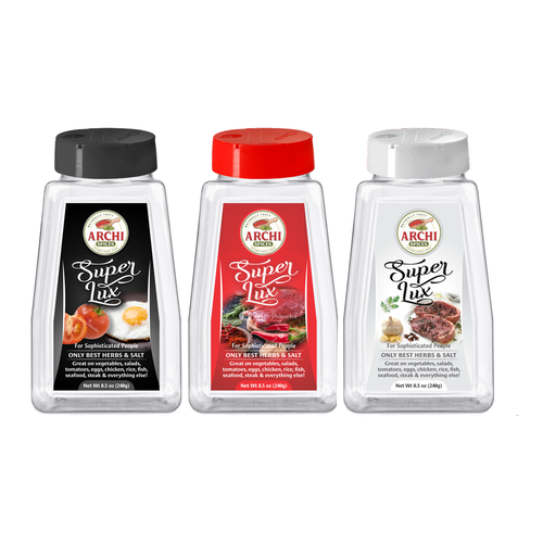 We need a modern eye catching label for a premium seasoning brand Design by Design, Inc.