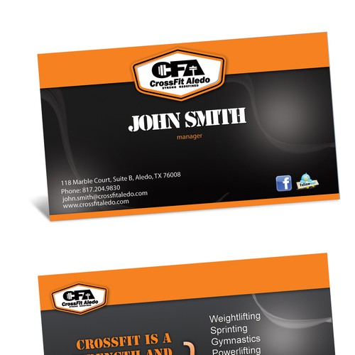 CrossFit Aledo needs new business cards! Guaranteed Contest  Design by ArtLogic