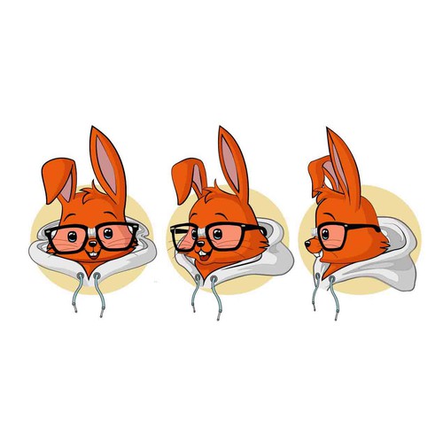 Cute geeky fun rabbit or monster for techies Design von CoolCreator