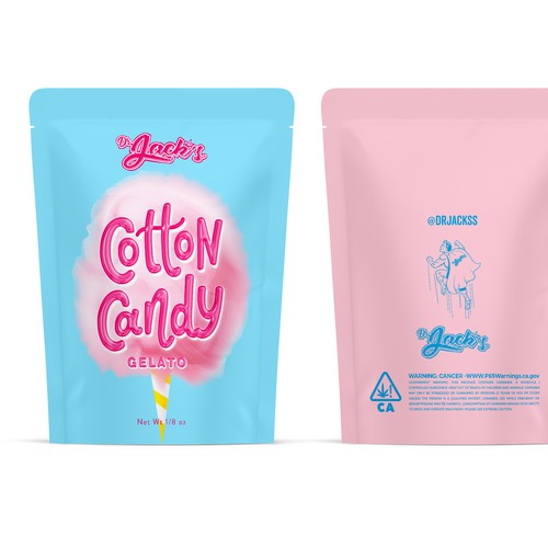 Cotton Candy gelato cannabis bag Design by bcra