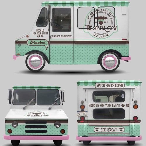 Diseño de Vintage Ice Cream Truck Wrap de aricaturrash