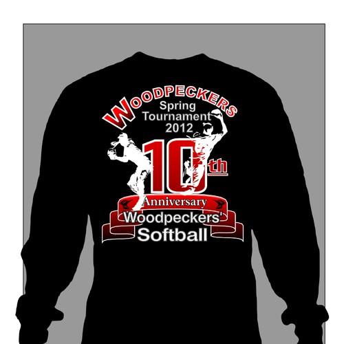 Help Woodpeckers Softball Team with a new t-shirt design Diseño de T-Bear