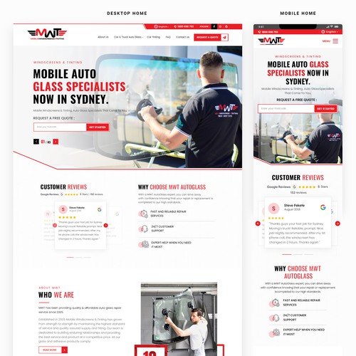 Design a clean and modern service based website home page Design by OMGuys™