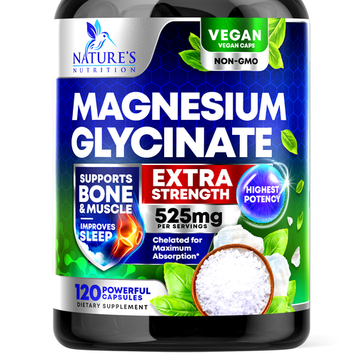 Natural Magnesium Glycinate Design needed for Nature's Nutrition Design by rembrandtjurin