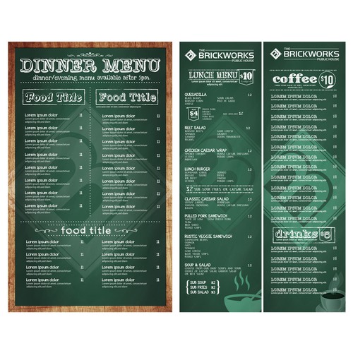 コンペ「Create a Gastro Pub Menu」のデザイン by Jhess331 Designさん 