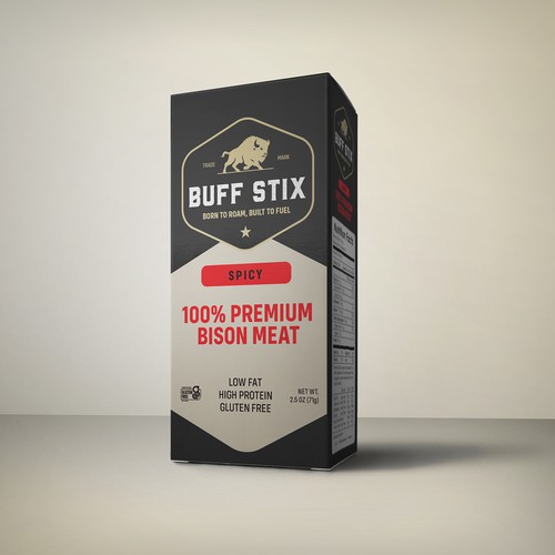 Buff Stix...Lean, Delicious, Buffalo Strong. Design by Studio 135+