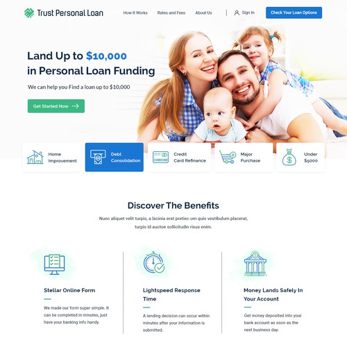 Tribute Personal Loan Design by Gendesign