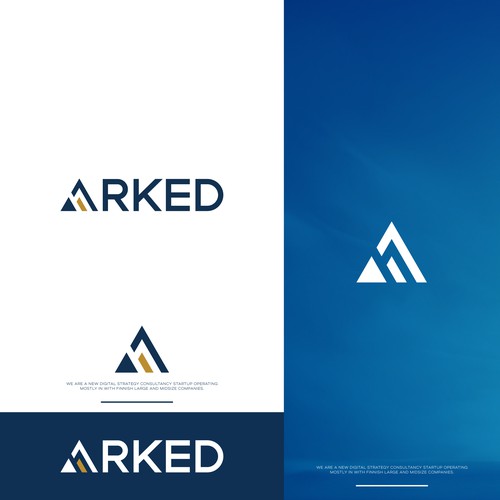 Logo and brand design for Arked Oy Design by polykindly