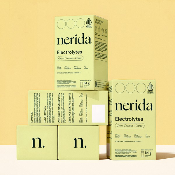 Packaging concept for an electrolyte brand for women in Indonesia