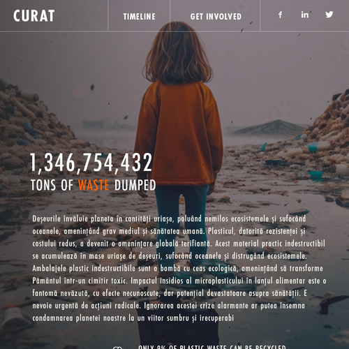 Earth in Focus: A Transformative  Web Experience Highlighting Waste, Pollution, and Sustainability Design by nazdesigns7