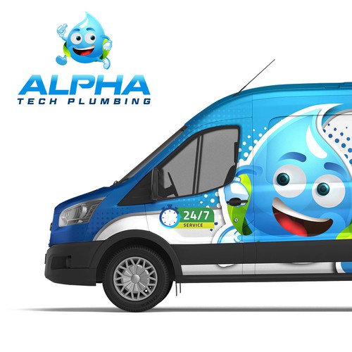 Fun Plumbing van wraps! logo and inspo pic provided! Design by M A R K A S A N S ™