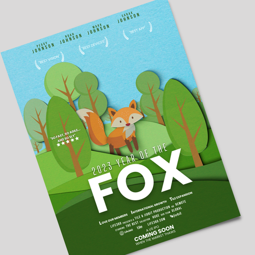 Design di Life360 2023 Year of the Fox Poster di Ashley Cannuli