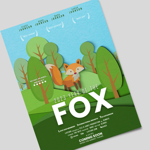 Life360 2023 Year of the Fox Poster Design by Ashley Cannuli