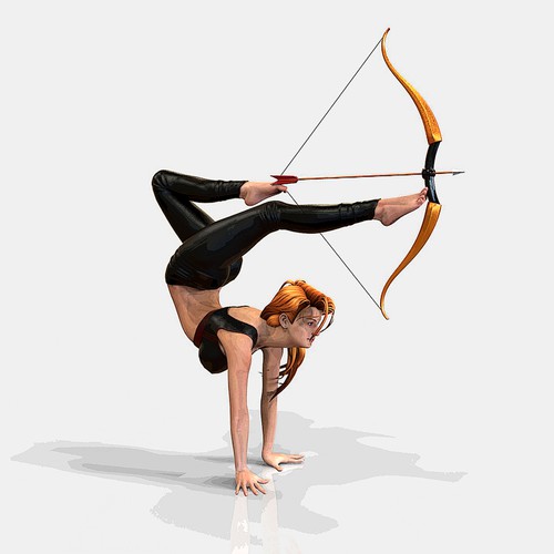Create new original captivating arrow archer illustration for a viral photo template Design by furitaka
