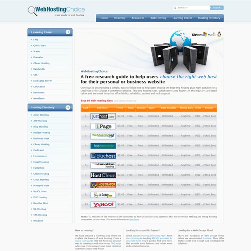 Redesign WebHostingChoice.com Design by sam2305