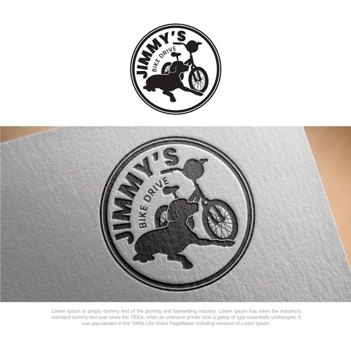 Logo for a bicycle fundraiser and somehow incorporating a black lab Design por HK.designs