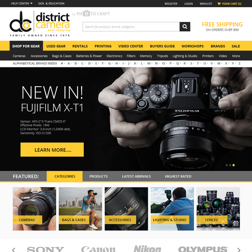 Download Design Ideas For Ecommerce Camera Website Web Page Design Contest 99designs