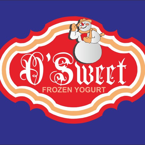 logo for O'SWEET    FROZEN  YOGURT Design by Bravo 99