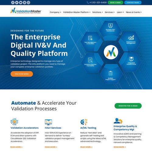 ValidationMaster Digital IV&V Website Re-Design Project Design by AxilSolutions