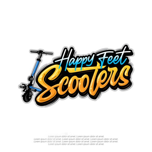 Fun, bright colored, modern logo for theme park scooter rental Design by Isnan_ageng