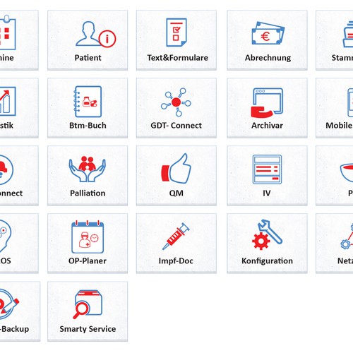 Create 22 software icons for medical software Design by artsemafey