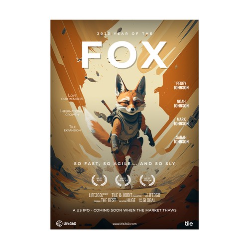 Life360 2023 Year of the Fox Poster Design by Alfaza502