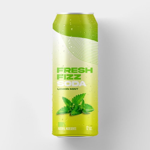 Fresh Fizz Soda Label Design by Bloom Graphic