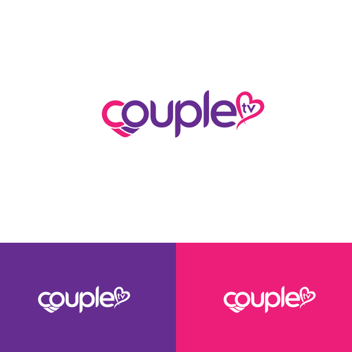 Couple.tv - Dating game show logo. Fun and entertaining. Diseño de Sufiyanbeyg™