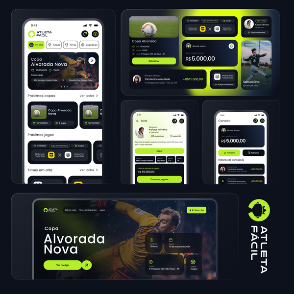 Atleta Fácil - App e Landing Page