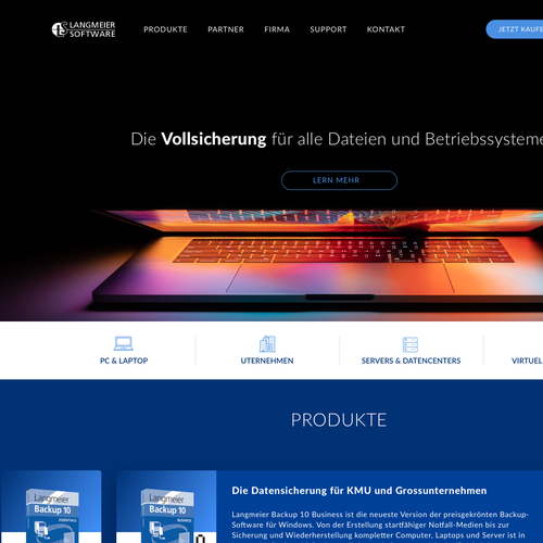 Redesign a Site for a Backup Software Design by C&Design