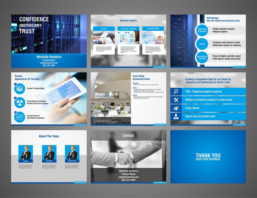 Create a Sales Presentation Deck for Westside Analytics PowerPoint