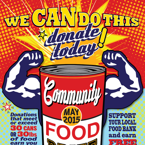 canned food drive poster ideas