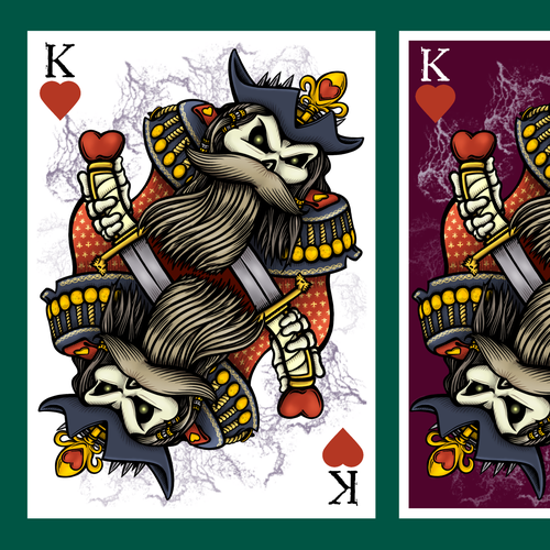 We want your artistic take on the King of Hearts playing card Design by Fafahrd Deustua