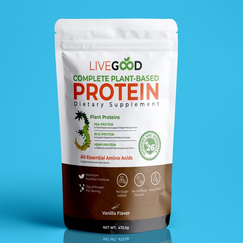 ***GUARANTEED PRIZE*** - LABEL DESIGN for Protein Powder -*****NEW***** Design by graphicdesigner099