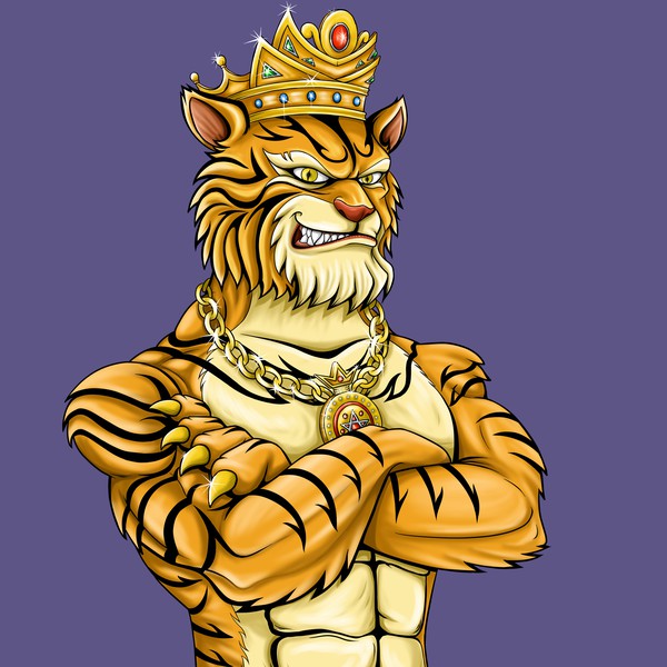 Design by mons.gld titled "Tiger Themed Generative Art"