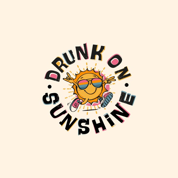 Retro Sunshine logo for new merch company