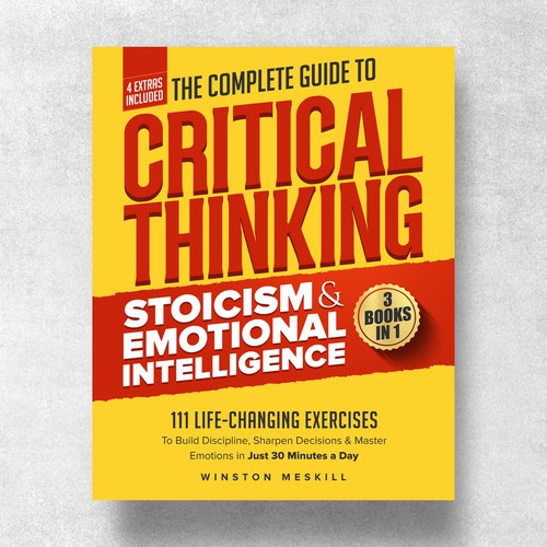Book cover The Complete Guide to Critical Thinking, Stoicism & Emotional Intelligence 3 in 1 bundle Design by Y&B
