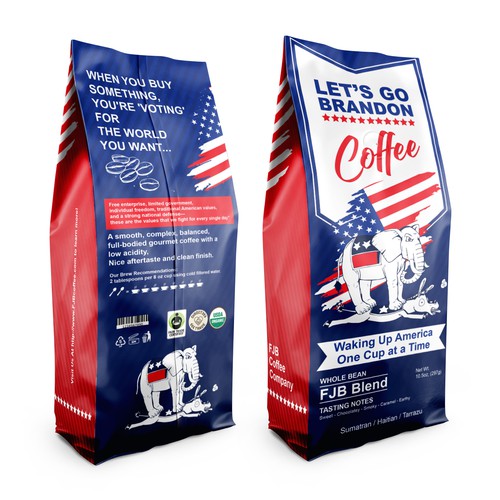 Coffee Bag design that appeals to "Let's Go Brandon" Coffee Drinkers Design réalisé par Scart-design