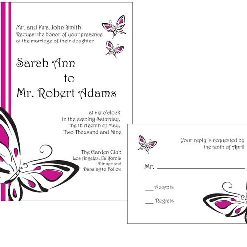 Letterpress Wedding Invitations Design by taniadara