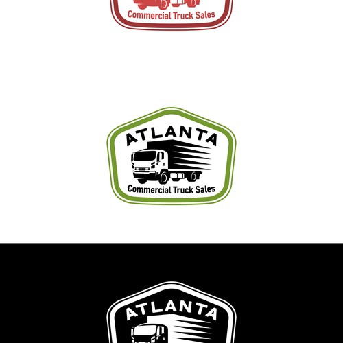 Truck Dealer new bold logo. box truck stencil with the name Atlanta Commercial Truck sales and rentals on the side of th Design by ⭐️ maksavelenko