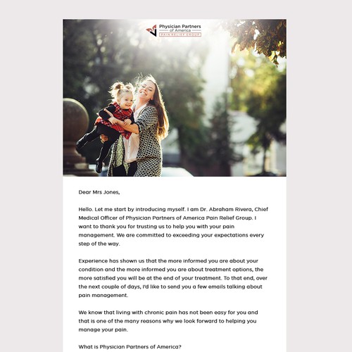 Design a Pain Management DRIP EMAIL Campain TEMPLATE Design by MailDesigner