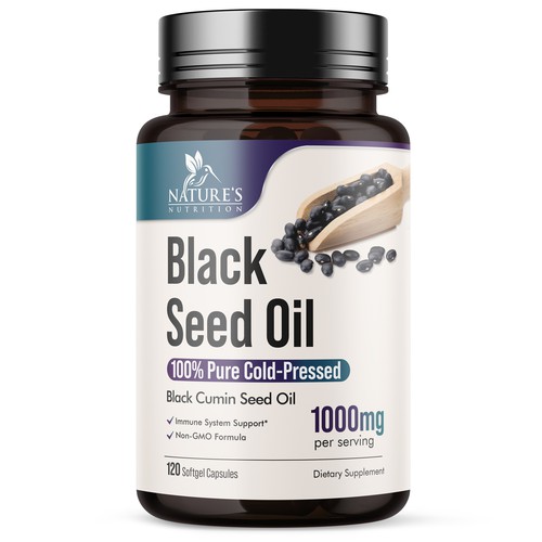 Natural Black Seed Oil Design Needed for Nature's Nutrition Design by UnderTheSea™