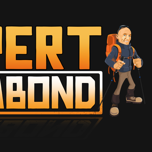 Fun adventure travel caricature & logo for the Expert Vagabond デザイン by Dzynz
