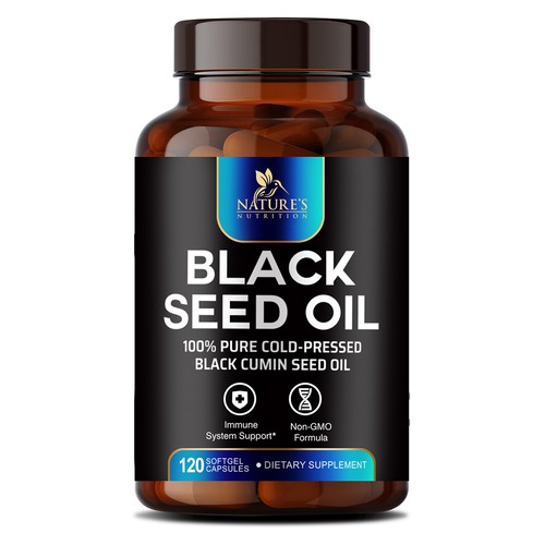 Natural Black Seed Oil Design Needed for Nature's Nutrition Design by sapienpack