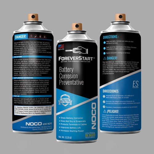 Aerosol can redesign with template and content provided Product