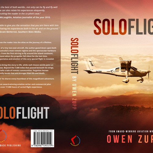 Solo Flight. Design an awesome book cover that captures the adventure of flight. Design by Rav Astra