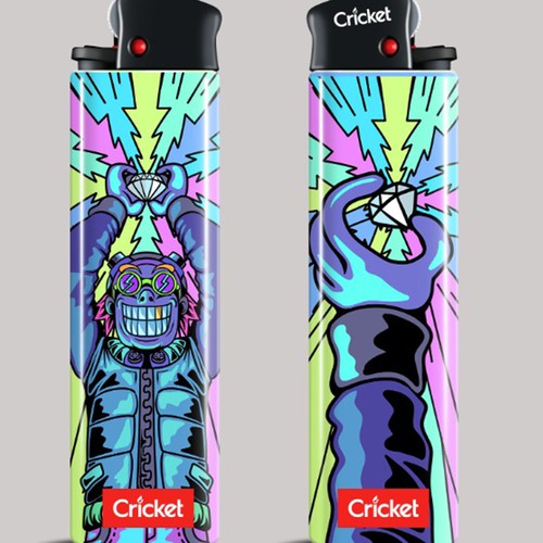 Create illustrations for a limited collection of Cricket Lighters (Multiple Winners) Design by brightoneart